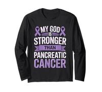 My God is Stronger Than Pancréatic Cancer Awareness Manche Longue