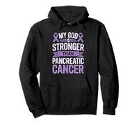 My God is Stronger Than Pancréatic Cancer Awareness Sweat à Capuche