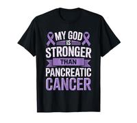 My God is Stronger Than Pancréatic Cancer Awareness T-Shirt