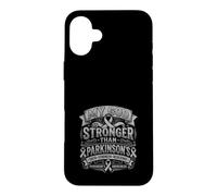 My God is Stronger Than Parkinson 's Awareness Christian Coque pour iPhone 16 Plus