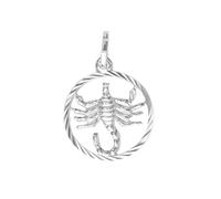 My Gold Pendentif Mon Signe du Zodiaque Scorpion (Sans Chaîne) en Argent Sterling 925 Ø12mm Horoscope Rond du Gavno A-07068-S912-Sko