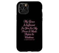 My Grace is Sufficient for You Made Perfect 2 Corinthiens 12 Coque pour iPhone 11 Pro