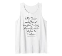 My Grace is Sufficient for You Made Perfect 2 Corinthiens 12 Débardeur
