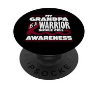 My Grandpa is A Warrior Faucille Cell Awareness PopSockets PopGrip Adhésif