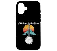 My Grass is Blue Retro Rocky Mountain Banjo Bluegrass Coque pour iPhone 16