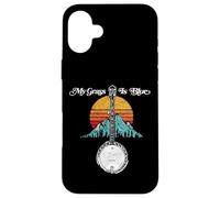 My Grass is Blue Retro Rocky Mountain Banjo Bluegrass Coque pour iPhone 16 Plus