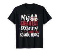 My Greatest Blessings Call Me School Nurse Christmas Nurse T-Shirt