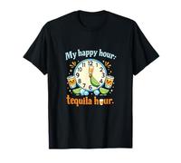 My Happy Hour Tequila Hour Horloge pour fête T-Shirt