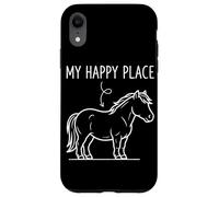 My Happy Place Cheval Miniature pour Amoureux des Chevaux Coque pour iPhone XR