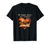 My Happy Place Has A Bookmark Book Lover Heart T-Shirt