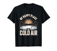My Happy Place Has Cold Air Patinoire de Hockey sur Glace T-Shirt