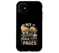My Happy Place Has Pages Book Lover Reading Bibliophile Coque pour iPhone 11
