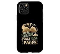 My Happy Place Has Pages Book Lover Reading Bibliophile Coque pour iPhone 11 Pro