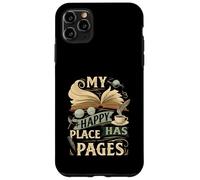 My Happy Place Has Pages Book Lover Reading Bibliophile Coque pour iPhone 11 Pro Max