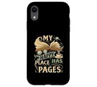 My Happy Place Has Pages Book Lover Reading Bibliophile Coque pour iPhone XR