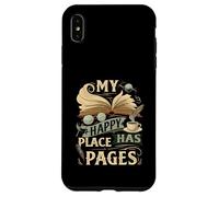 My Happy Place Has Pages Book Lover Reading Bibliophile Coque pour iPhone XS Max