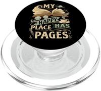 My Happy Place Has Pages Book Lover Reading Bibliophile PopSockets PopGrip pour MagSafe