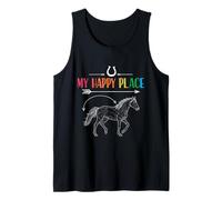 My Happy Place Horse Lover Design rétro Débardeur