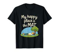 My Happy Place is The Mat Yoga Mindfulness Art T-Shirt
