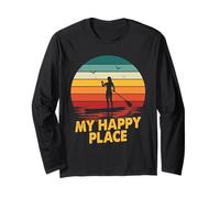 My Happy Place Stand Up Paddleboard rétro Sunset Paddle Manche Longue