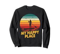 My Happy Place Stand Up Paddleboard rétro Sunset Paddle Sweatshirt
