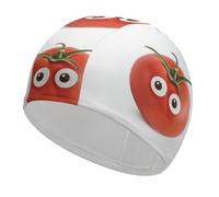 My Head Tomatoes Bonnet de bain pour adulte, tissu élastique, bonnet de bain confortable pour cheveux longs et courts