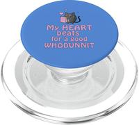 My Heart Beats for A Good Whodunnit Mystère Amusant de Chat PopSockets PopGrip pour MagSafe