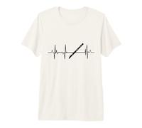 My Heart Beats for Flute Flautist Heartbeat T-Shirt Haut de Gamme