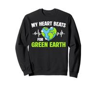 My Heart Beats for Green Earth Day Planet Étudiants Enseignants Sweatshirt