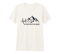 My Heart Beats for Hiking - Mountain Heartbeat Outdoor T-Shirt Haut de Gamme