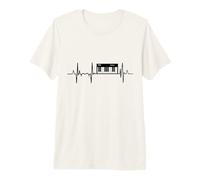 My Heart Beats for Piano Player Heart Line T-Shirt Haut de Gamme