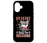 My Heart Beats for Raccoons Coque pour iPhone 16