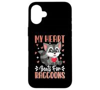 My Heart Beats for Raccoons Coque pour iPhone 16 Plus