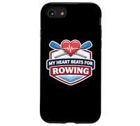 My Heart Beats for Rowing Crew Team Heartbeat Pulse Oars Coque pour iPhone SE (2020) / 7/8