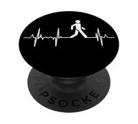 My Heart Beats for Track Walking Heartbeat PopSockets PopGrip Adhésif