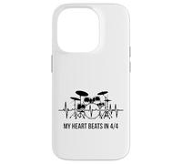 My Heart Beats in 4/4 Kit de Batterie Rythmique Coque pour iPhone 14 Pro