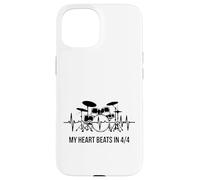 My Heart Beats in 4/4 Kit de Batterie Rythmique Coque pour iPhone 15