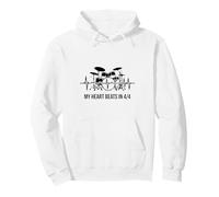 My Heart Beats in 4/4 Kit de Batterie Rythmique Sweat à Capuche