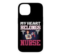 My Heart Belongs Nurse Funny Nursing Nurses Coque pour iPhone 14