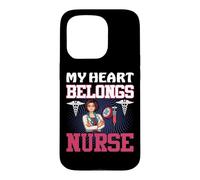 My Heart Belongs Nurse Funny Nursing Nurses Coque pour iPhone 15 Pro