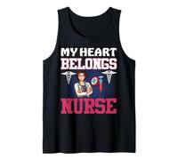My Heart Belongs Nurse Funny Nursing Nurses Débardeur