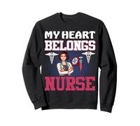 My Heart Belongs Nurse Funny Nursing Nurses Sweatshirt