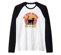 My Heart Belongs to A Cat Manche Raglan