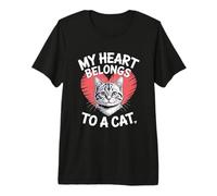 My Heart Belongs to A Cat T-Shirt Haut de Gamme