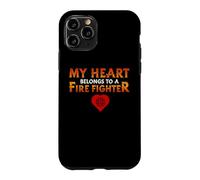 My Heart Belongs to A Firefighter Proud Firefighters for Dad Coque pour iPhone 11 Pro