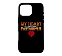 My Heart Belongs to A Firefighter Proud Firefighters for Dad Coque pour iPhone 16 Pro Max