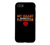 My Heart Belongs to A Firefighter Proud Firefighters for Dad Coque pour iPhone SE (2020) / 7/8