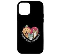 My Heart Belongs to The Animals Dog Cat Bird Pet Lover Coque pour iPhone 12 Mini