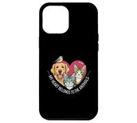 My Heart Belongs to The Animals Dog Cat Bird Pet Lover Coque pour iPhone 12 Pro Max