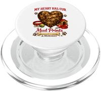 My Heart Has Fur Mud Prints & Memories Idée d'amour Amusante pour Chien PopSockets PopGrip pour MagSafe